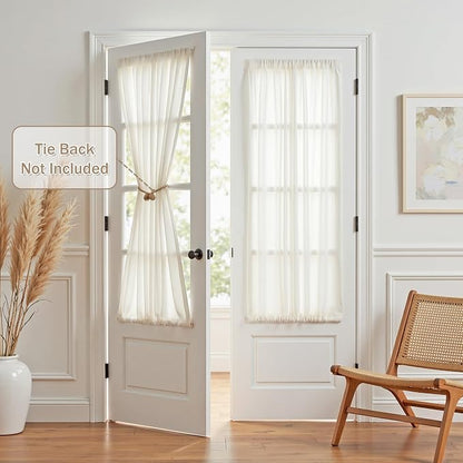MYSKY HOME Natural French Door Curtains - Image 2