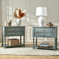 HULALA HOME Farmhouse Storage End Table Set of 2 by HULALAHOME