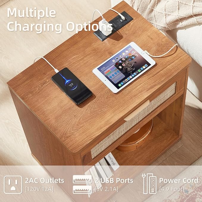 LEYAOYAO Rattan Nightstand - Image 6