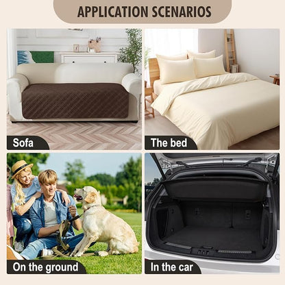 Genina Waterproof Couch Cover, Washable Anti-Slip 78inch Sofa Covers - Image 6