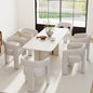 RIVOVA Modern Barrel Dining Chairs Set of 6, PU Leather Upholstered Accent Side by RIVOVA