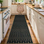 Lahome Moroccan Easy Jute Washable Runner Rug, 2x8 Black Kitchen Runner | by Lahome
