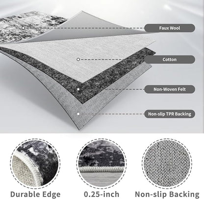 4x12 Runner Rug for Wide Hallway: Long Washable Runners for Entryway Living - Image 6