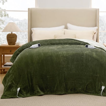 Bedsure Heated Blanket Queen Size, Dual Control Electric Blanket, 6 Heat/6 - Image 9