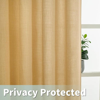 Semi Sheer Linen Curtains 90 Inch - Image 3