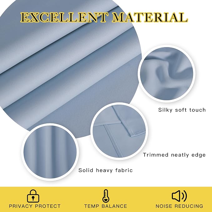 NICETOWN Blackout Curtains 120 inch Length - Image 2