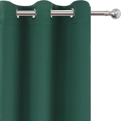 Green Blackout Curtains 40 x 63 Inch Length/Set of 2 Curtain Panels/Thermal - Image 7