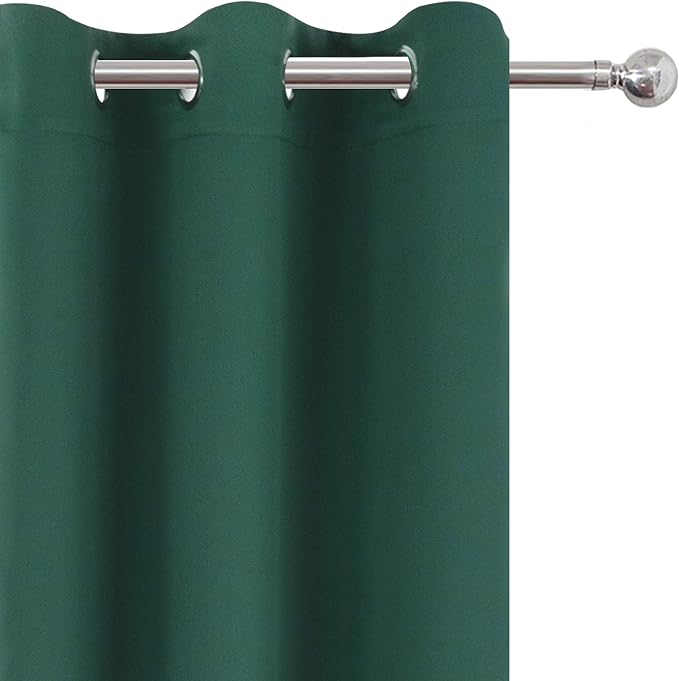 Green Blackout Curtains 34 x 63 Inch Length/Set of 2 Curtain Panels/Thermal - Image 6