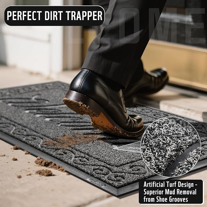Yimobra Welcome Mat Outdoor Indoor, Waterproof Heavy Duty Front Door Mat - Image 4