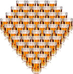 Meanplan 1.7oz Mini Shot Glasses Set Tasting Glasses Heavy Base Clear Shot cup Cute Cordial Mini Wine cups for Serving Whiskey, Wine, Juice(48 Pcs)