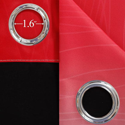 Red and Black Ombre Blackout Bedroom Curtains 102 Inches | Room Darkening - Image 7