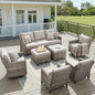 Wicker Patio Furniture Set-7 PieceAll Weather Outdoor Conversation Sets by AMCLOBA
