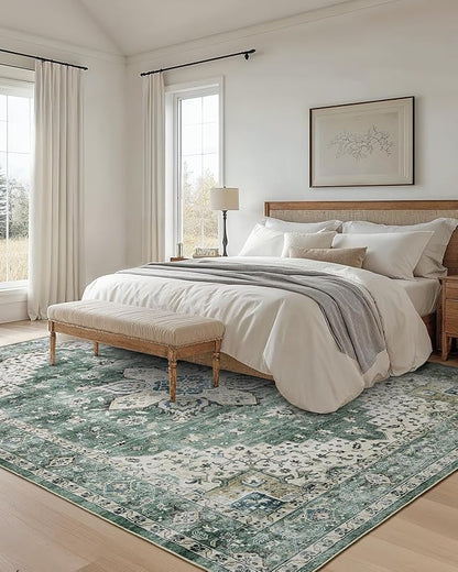 AMADA HOMEFURNISHING 5x7 Area Rugs, Washable Living Room Rug Low-Profile - Image 3
