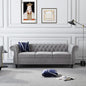 Chesterfield 3 Seater Sofa, Modern Velvet Tufted Couch 3 Seater by RUSTYER