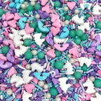 Manvscakes, pink sprinkles, valentines, cake sprinkles, gluten free, cookies, chocolate, fondant, princess topping, ice cream, edible, dessert decoration (Pink Blue)