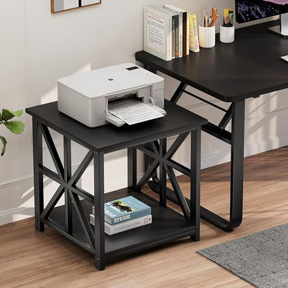 GreenForest End Table with 2-Tier Storage Shelf, 19.7 inch Side Table - Image 4