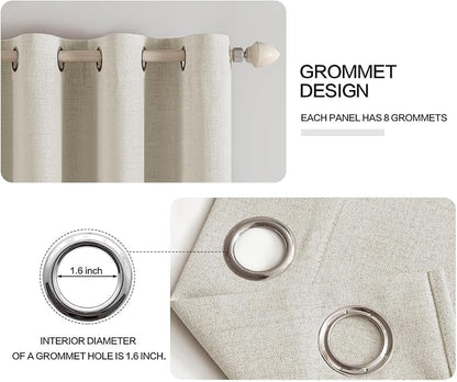 MIULEE 100% Blackout Linen Curtains - Image 4