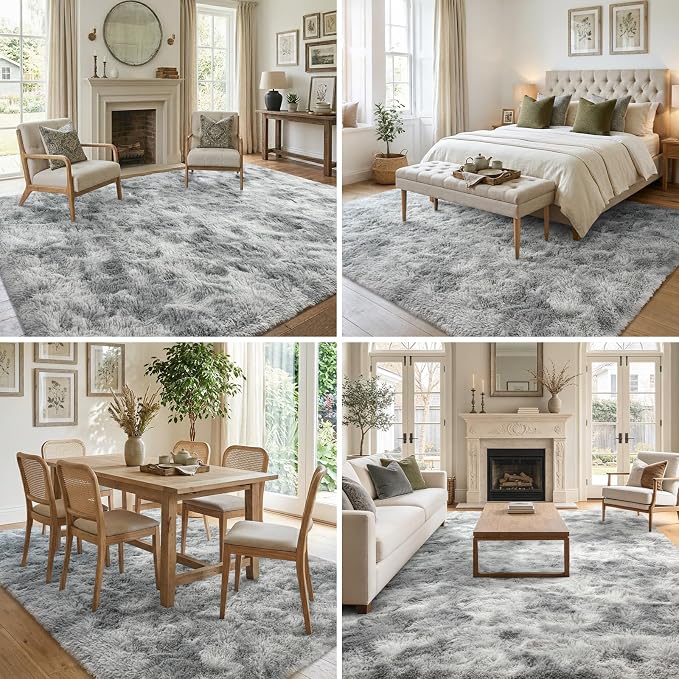 10x14 Ft Extra Large Shag Rugs for Living Room, Ultra Soft Fluffy Furry Area - Image 3