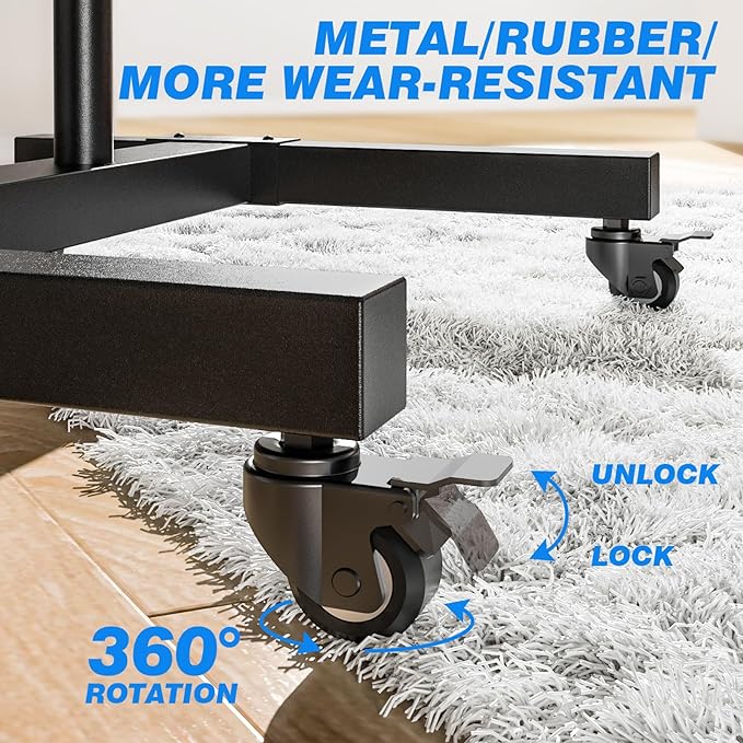 Rfiver Mobile TV Cart Rolling TV Stand - Image 6