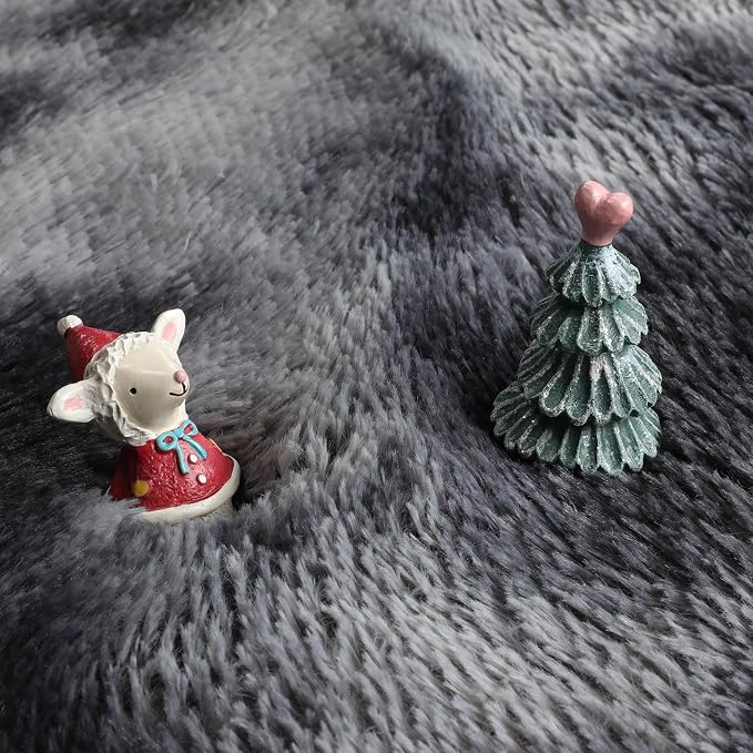 Amdrebio Tie-Dyed Dark Grey Large Round Rug 7Ft - Image 2