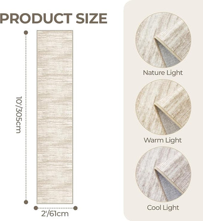 2x10 Runner Rug Non Slip, Washable Hallway Runner Rug, Laundry Room, Soft - Image 2