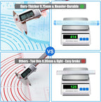 Silicone Pastry Mat 26'' By 34'' Extra Large Baking Mat with Measurements for Dough Rolling, Kneading Board, Kitchen Counter Mats for Dough, Pastry, Fondant, Pie Crust, Cookies, Bread, Pasta, Pizza