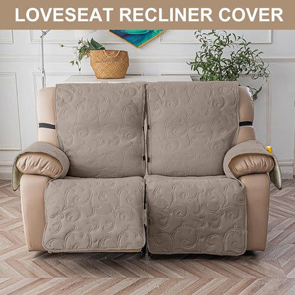 100% Waterproof Loveseat Recliner Cover, 4-Piece Split Reclining Couch Covers - Image 6