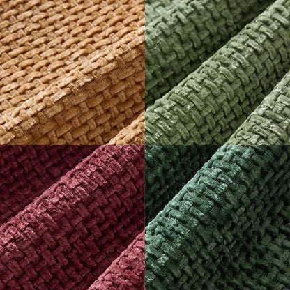 MIULEE Soft Decorative Chenille Pillow Covers Christmas Dark Green 18x18 | Pack - Image 6