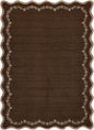 GarveeHome Scalloped Area Rugs 8x10 Large Brown Washable Living Room Rug | Soft by GarveeHome