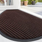 OLANLY Half Circle Front Door Mat 29.5x17, Waterproof Heavy-Duty Doormat | Brown by OLANLY