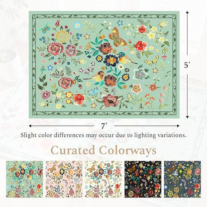 Rugflix 5x7 Washable Area Rug for Living Room, Soft Non Slip Low Pile Carpet - Image 2