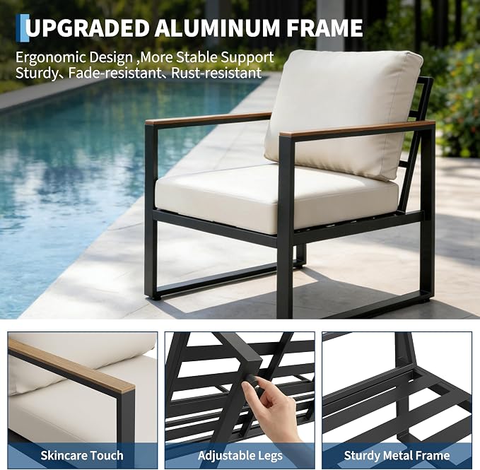 GarveeLife 4 Piece Outdoor Patio Furniture Set - Image 2