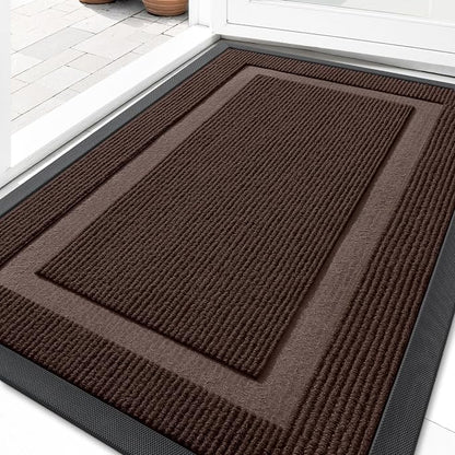 OLANLY Front Door Mat Outside 33x21, All-Season Heavy-Duty Rubber Doormat | by OLANLY