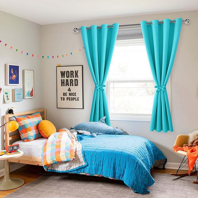 Blackout Curtains for Bedroom, 52 x 63 Inch, 2 Panels | Thermal Insulated & - Image 6