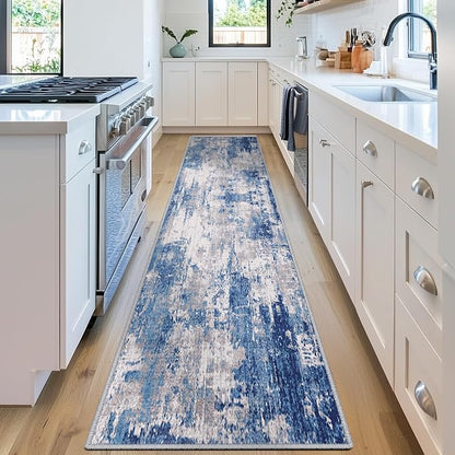 RELEANY Washable Runner 2'x8' Abstract Area Rug - Image 3