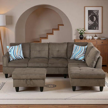 97.5" L Shaped Couch Set, Modular Sectional Couches - Image 8