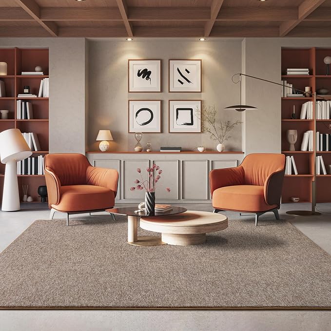 2x6 Runner Rug for Hallway, Long Runner Rugs Non Slip, Matte Brown | Soft - Image 8