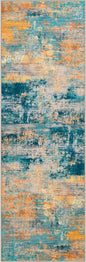 3x8 Washable Runner Rug：Modern Abstract Soft Carpet Rosy Haze | by FXRHLP