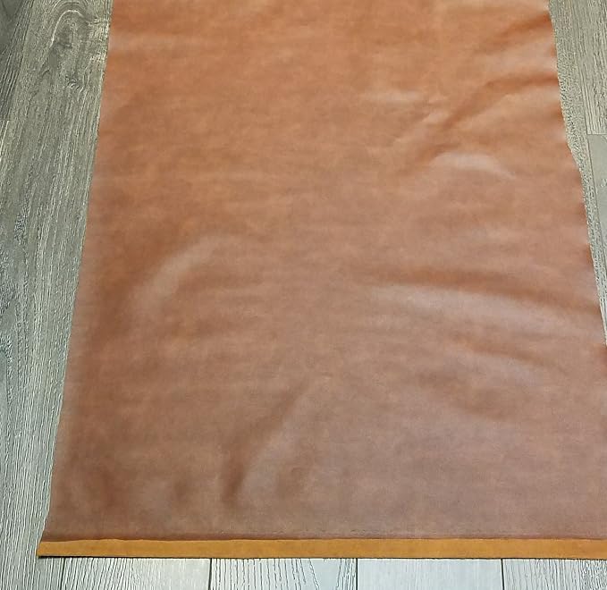 NAT Leathers | Tan Mid Brown Soft Faux Vegan Leather PU | 5 Yards Cut by The - Image 4