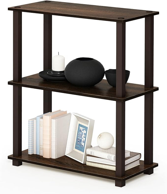 Furinno TURN-S-TUBE Storage Shelves, 3-Tier Book Shelf, Corner Shelf, Toolless by Furinno-FitsYourSpaceFitsYourBudget