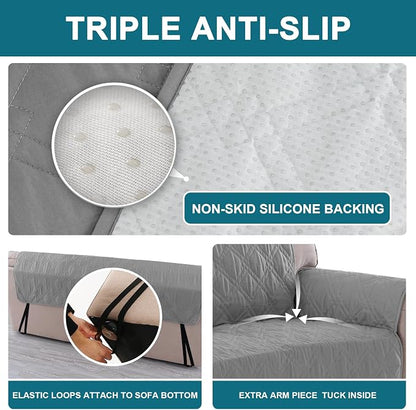 Turquoize 100% Waterproof Sofa Covers Couch Cover - Image 4