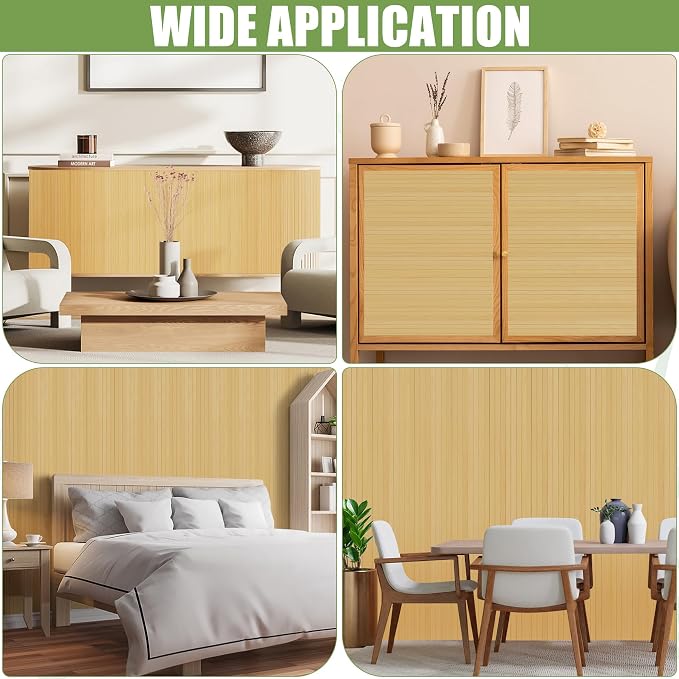 Bamboo Wall Panel for Interior Wall Decor, Renewable Pole Wrap Wainscoting Roll - Image 6