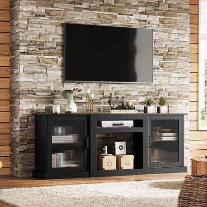 WLIVE Farmhouse TV Stand for 75 inch TV, Entertainment Center - Image 7