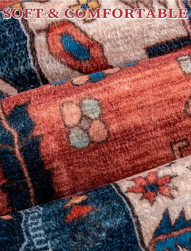 SERISSA 2'6"x8' Washable Non Slip Boho Runner Rug - Image 5