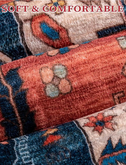 SERISSA 2'6"x8' Washable Non Slip Boho Runner Rug - Image 5