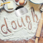 Professional Stainless Steel Dough Cutter and Scraper Combo - 2-in-1 Baking Tool for Bread, Pizza & Pastry | Multi-Use Bench Scraper with Kitchen Utensils Grip (Heavy Duty Dough Tool)
