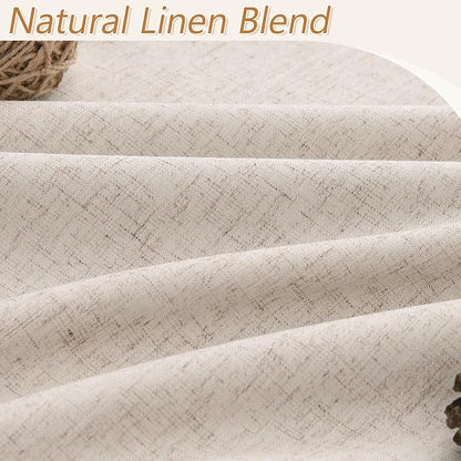 Oatmeal 100% Blackout Curtains 102 Inch Length 2 Panels Set - Image 3