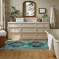 RELEANY Washable Area Rug, Runner 2'x5', Teal | Non-Slip, Water Repellent by RELEANY
