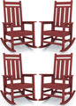 KINGYES Oversized Outdoor Rocking Chair Set of 4, All-Weather Patio Rocking by KINGYES