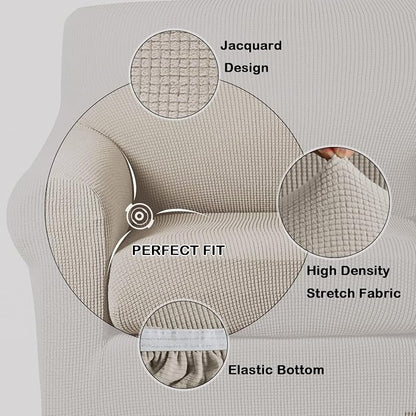 Turquoize 2 Piece Chair Covers Chair Slipcovers - Image 3